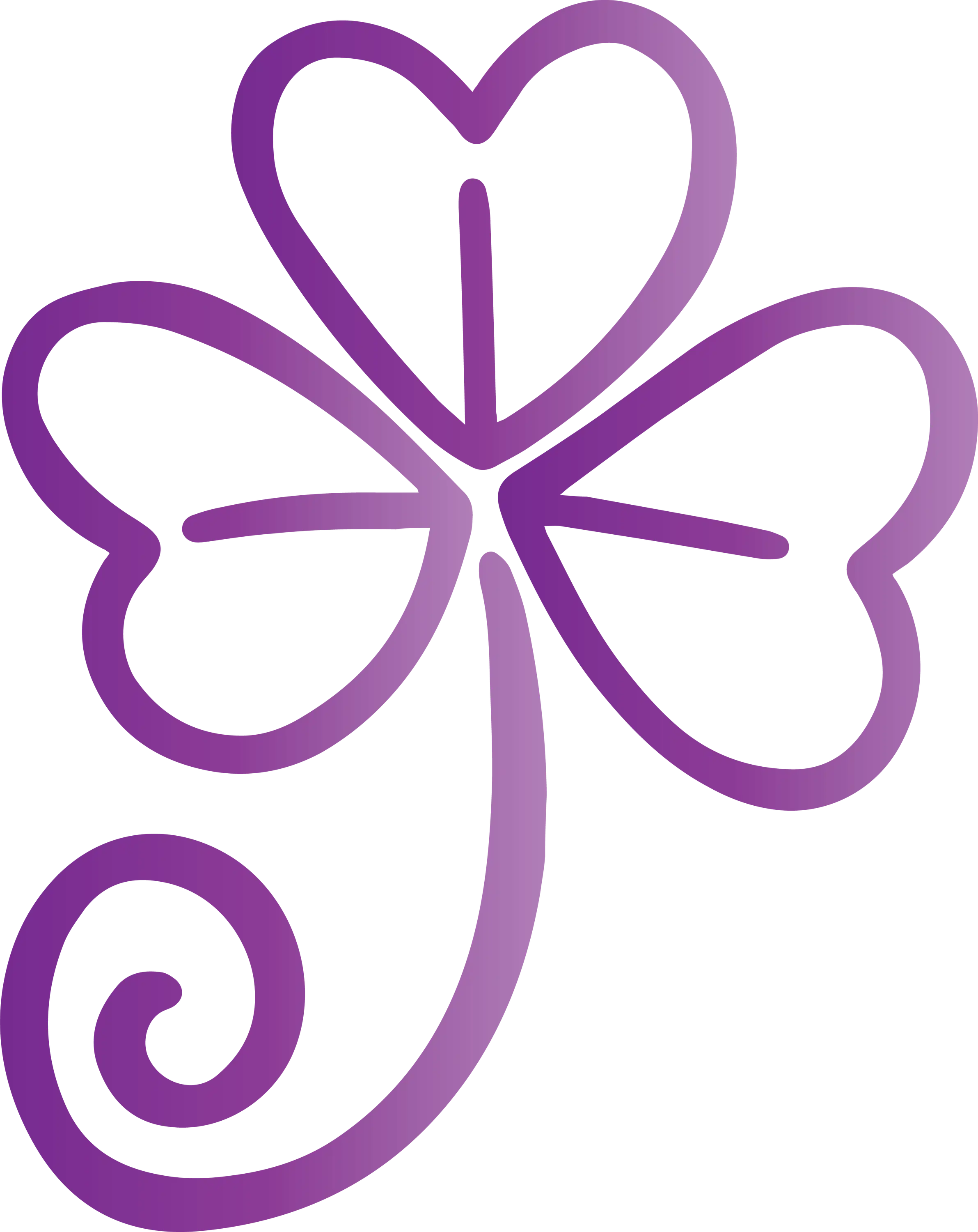 Purple Heart-Inspired Clover Illustration