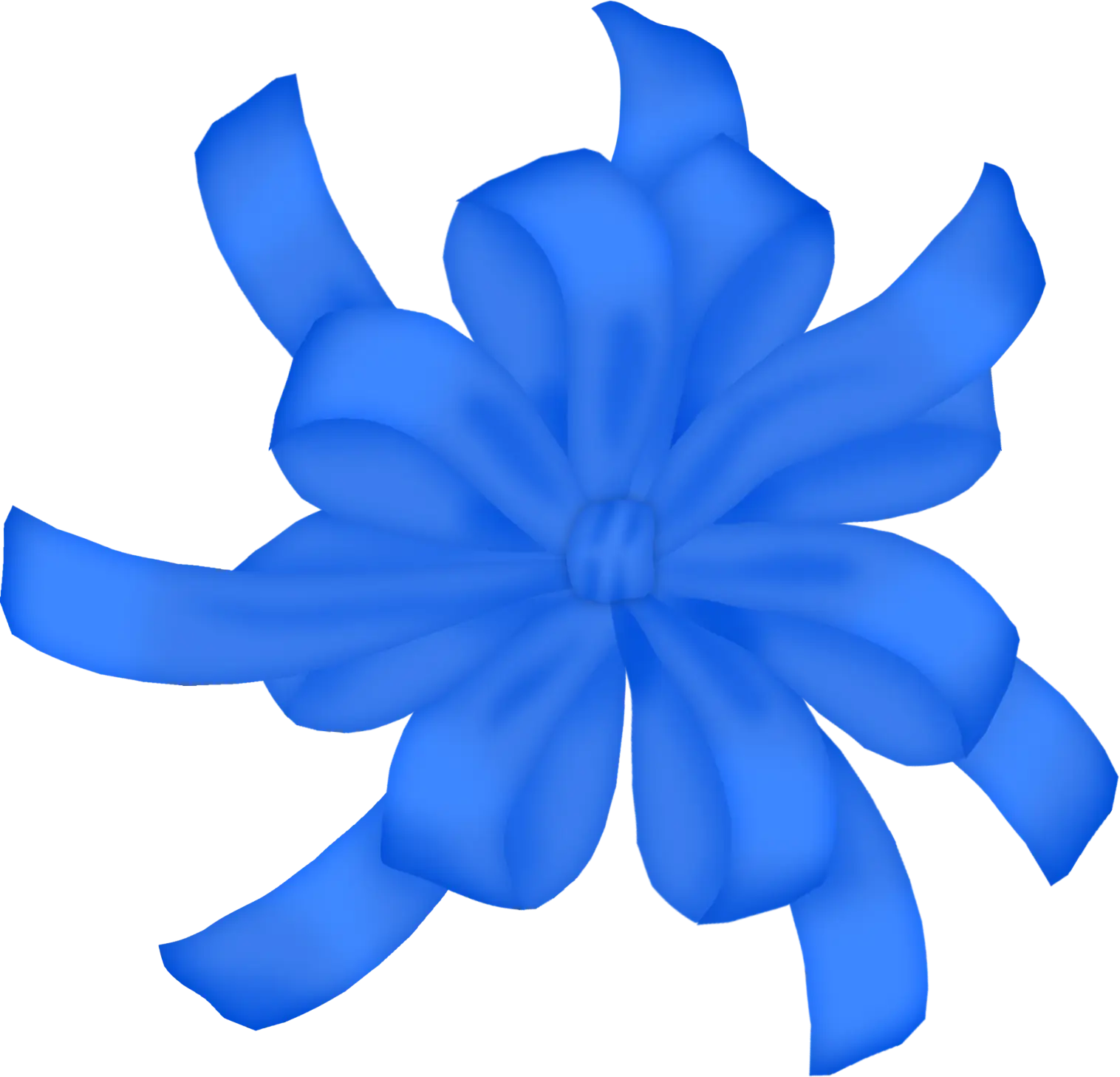 Blue Ribbon Bow Decoration