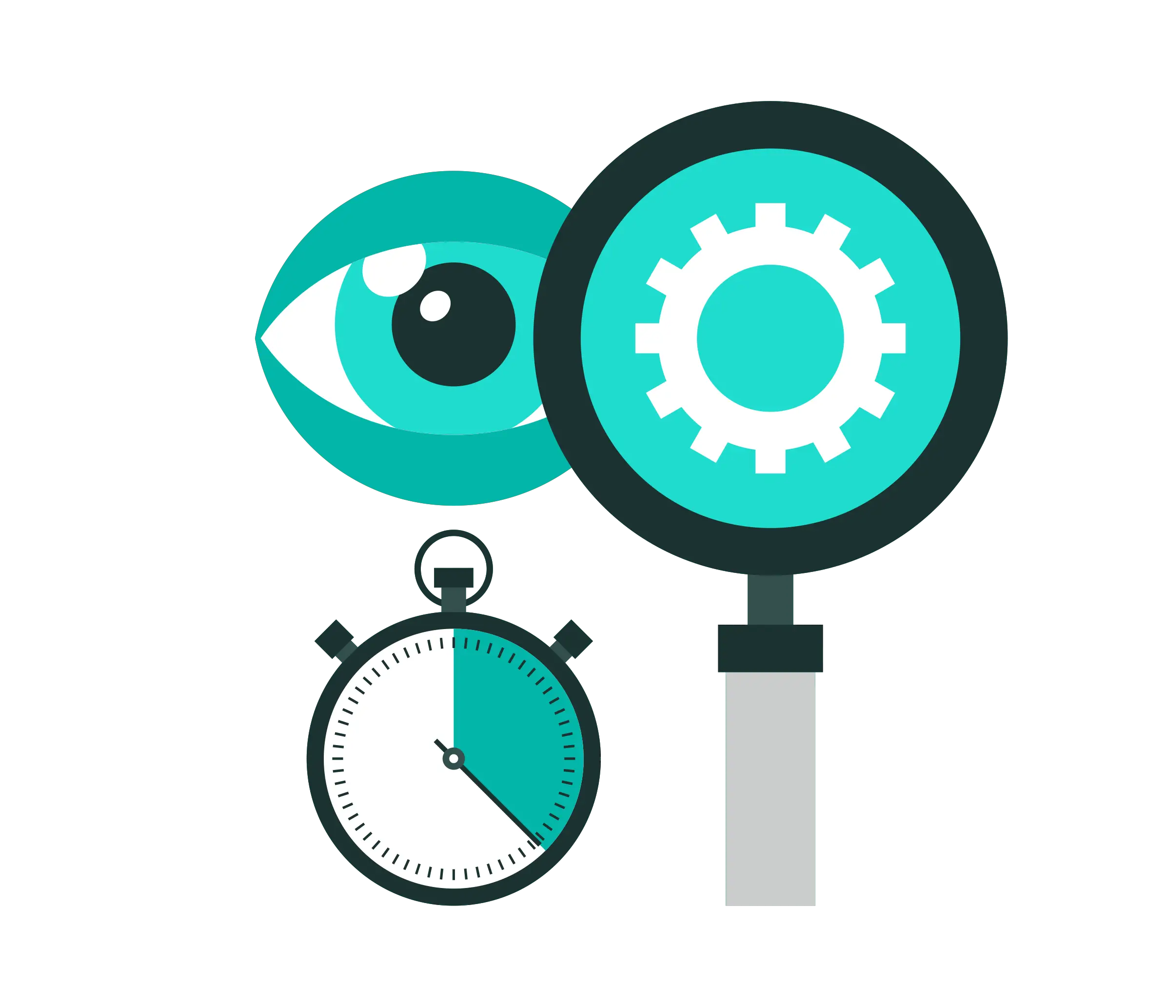 Magnifying Glass and Stopwatch for Analysis