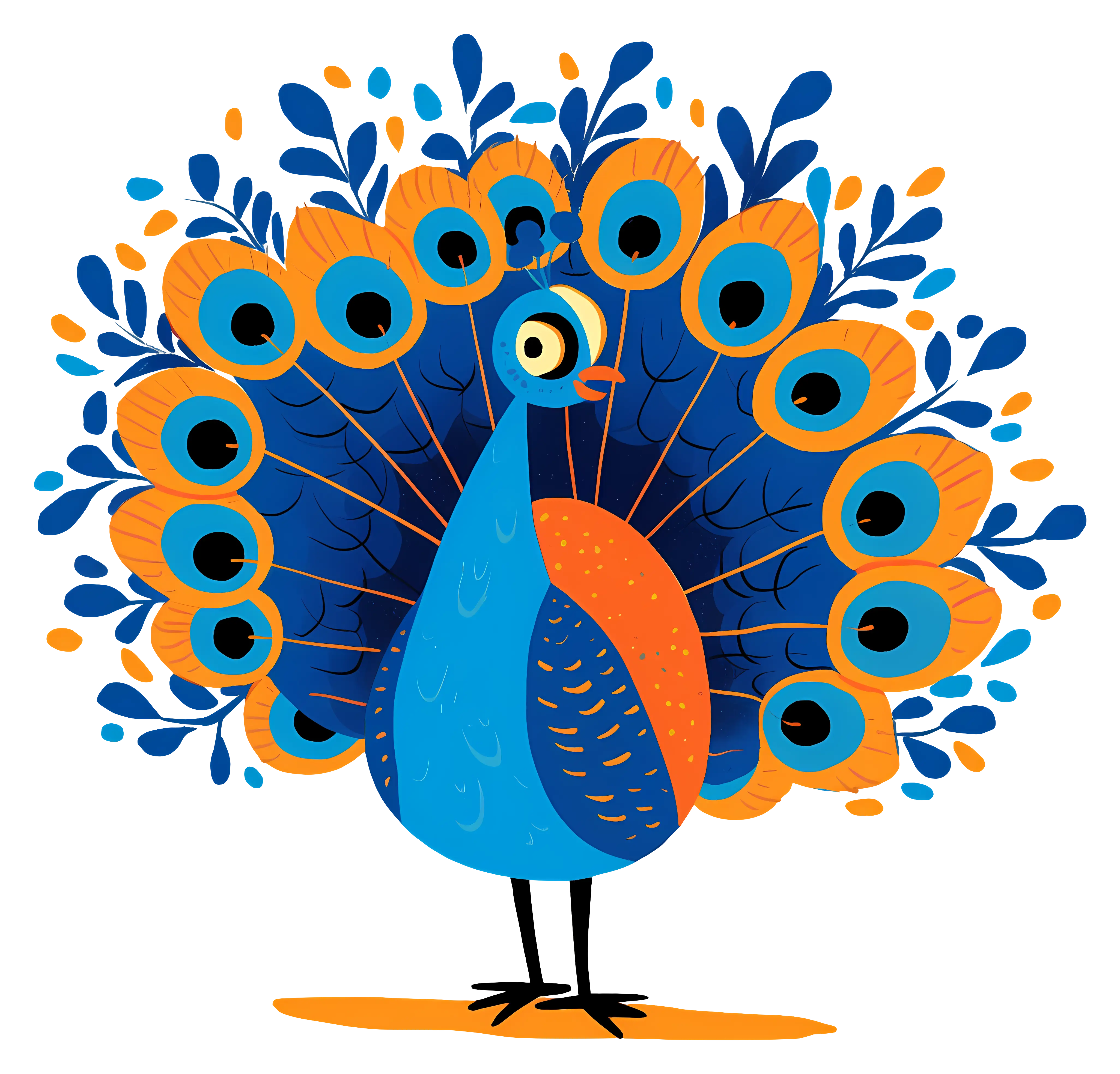 Colorful Peacock Illustration