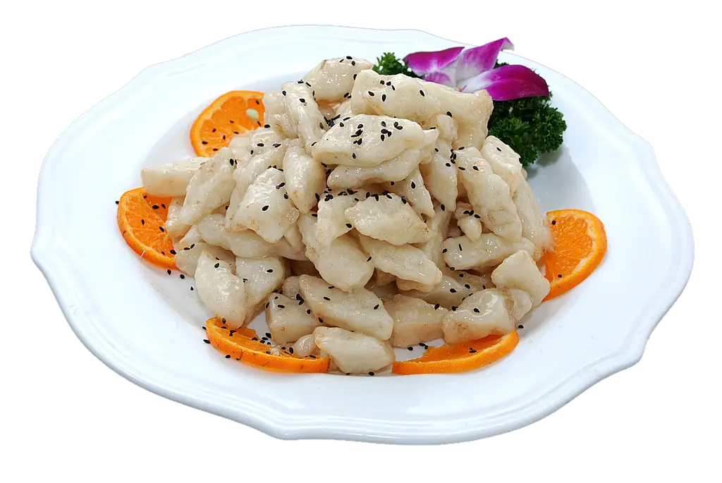 Cooked Chicken with Orange Slices