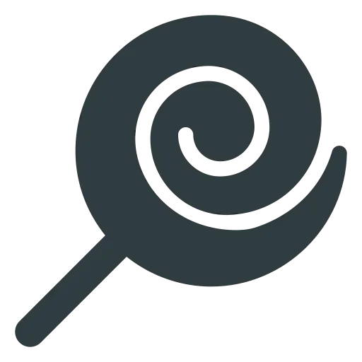 Black Silhouette Lollipop Icon