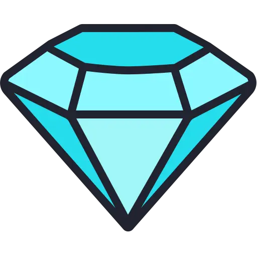 Bright Blue Diamond Icon