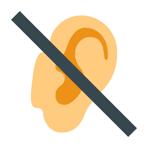 No Hearing Icon
