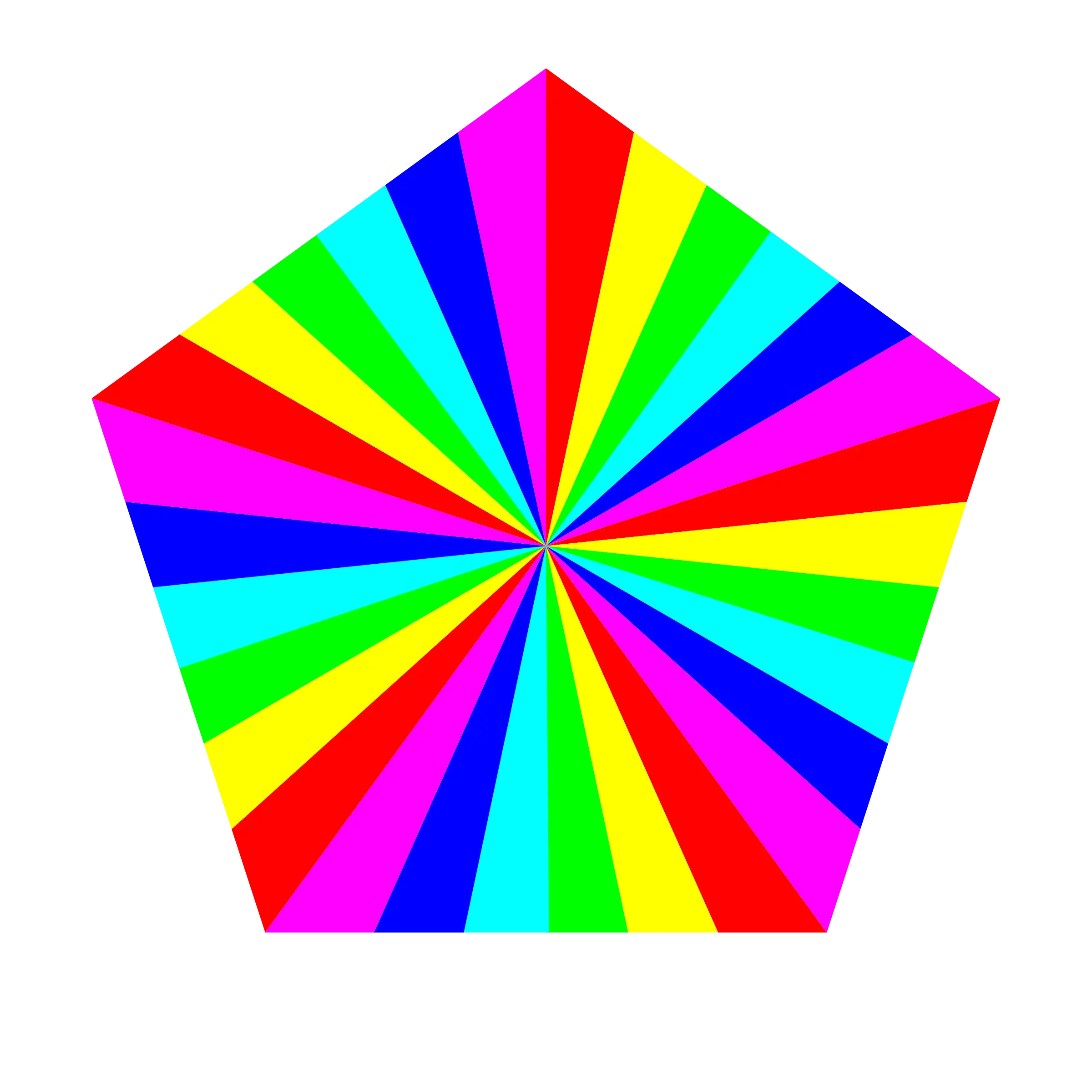 Colorful Rainbow Pentagon Design