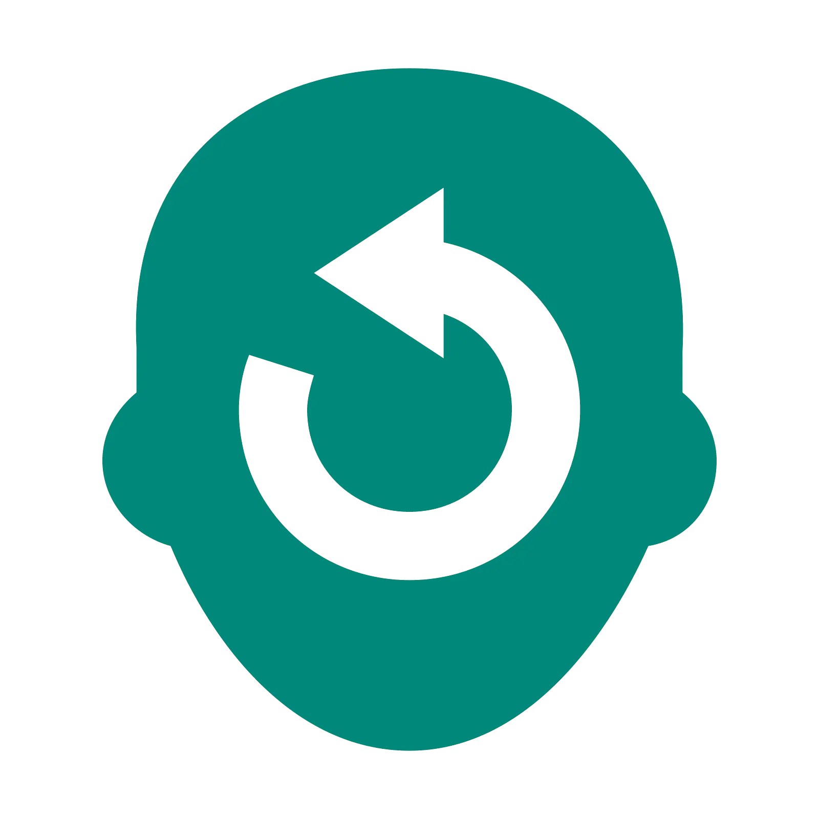 Green Head with Circular Arrow Icon