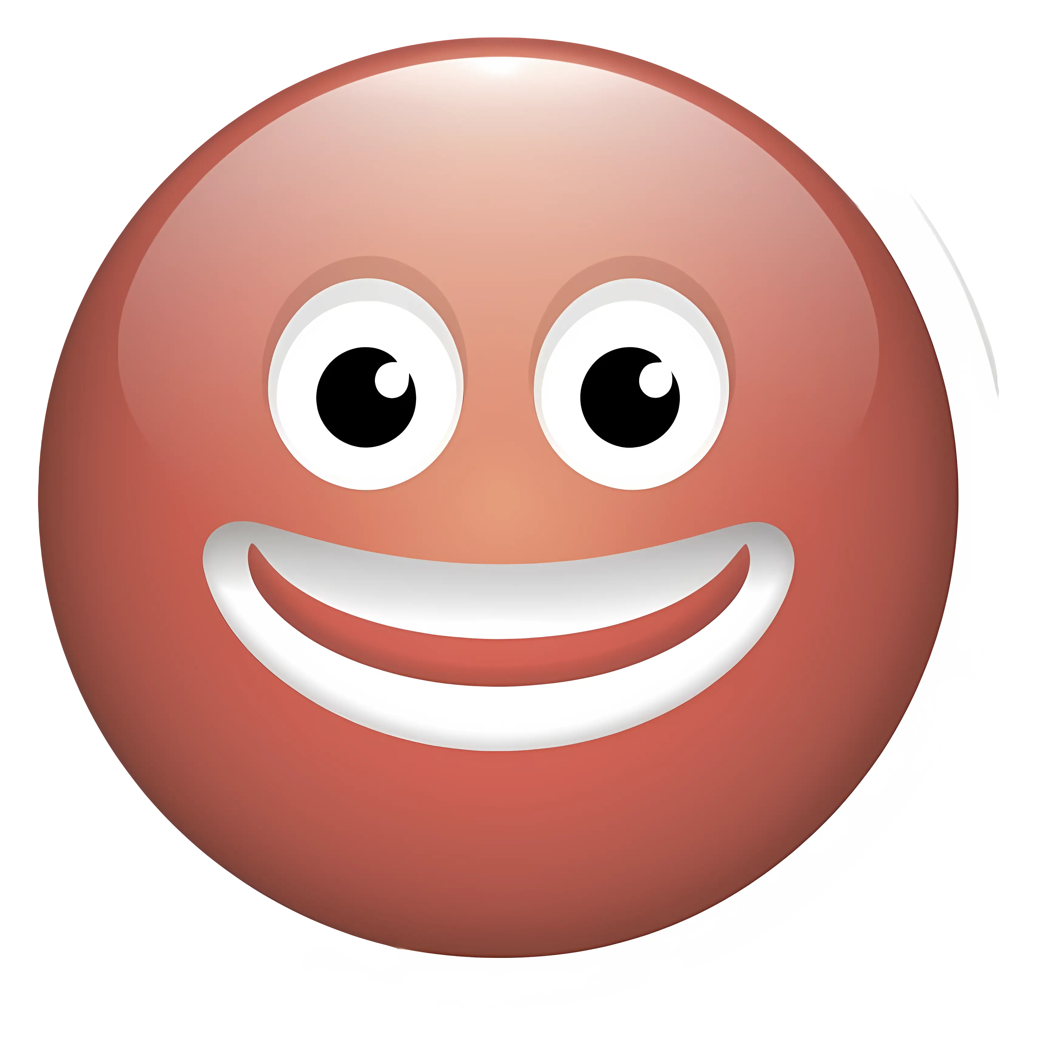 Cheerful Red Smiley Face Emoji