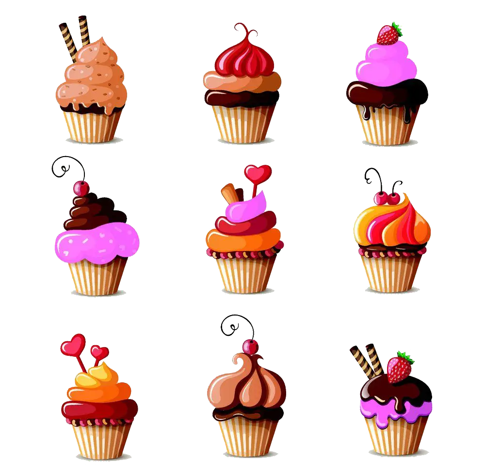 Colorful Assorted Cupcakes