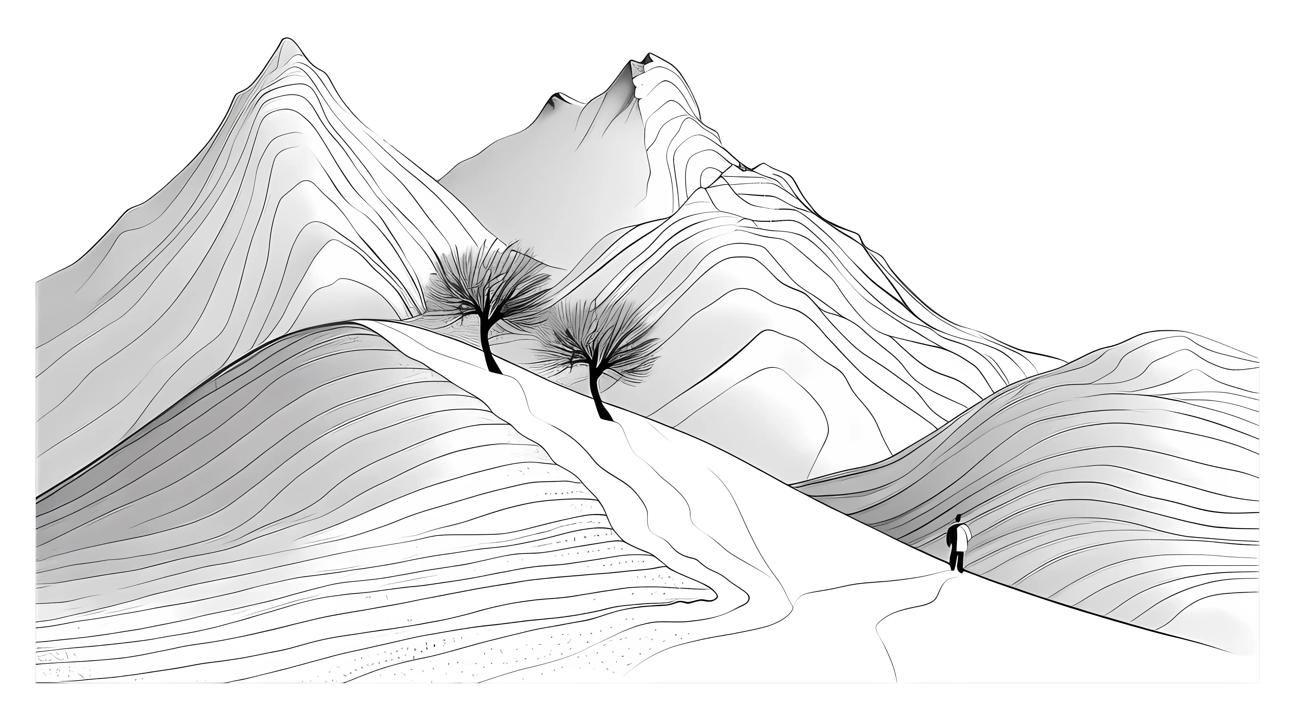 Mountain Landscape with Trees