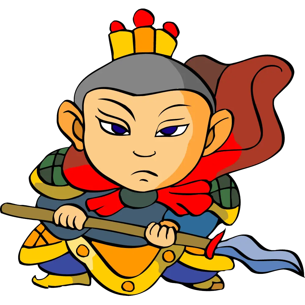Cartoon Warrior with Spear