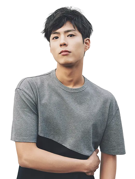 Casual Young Man in Grey Shirt