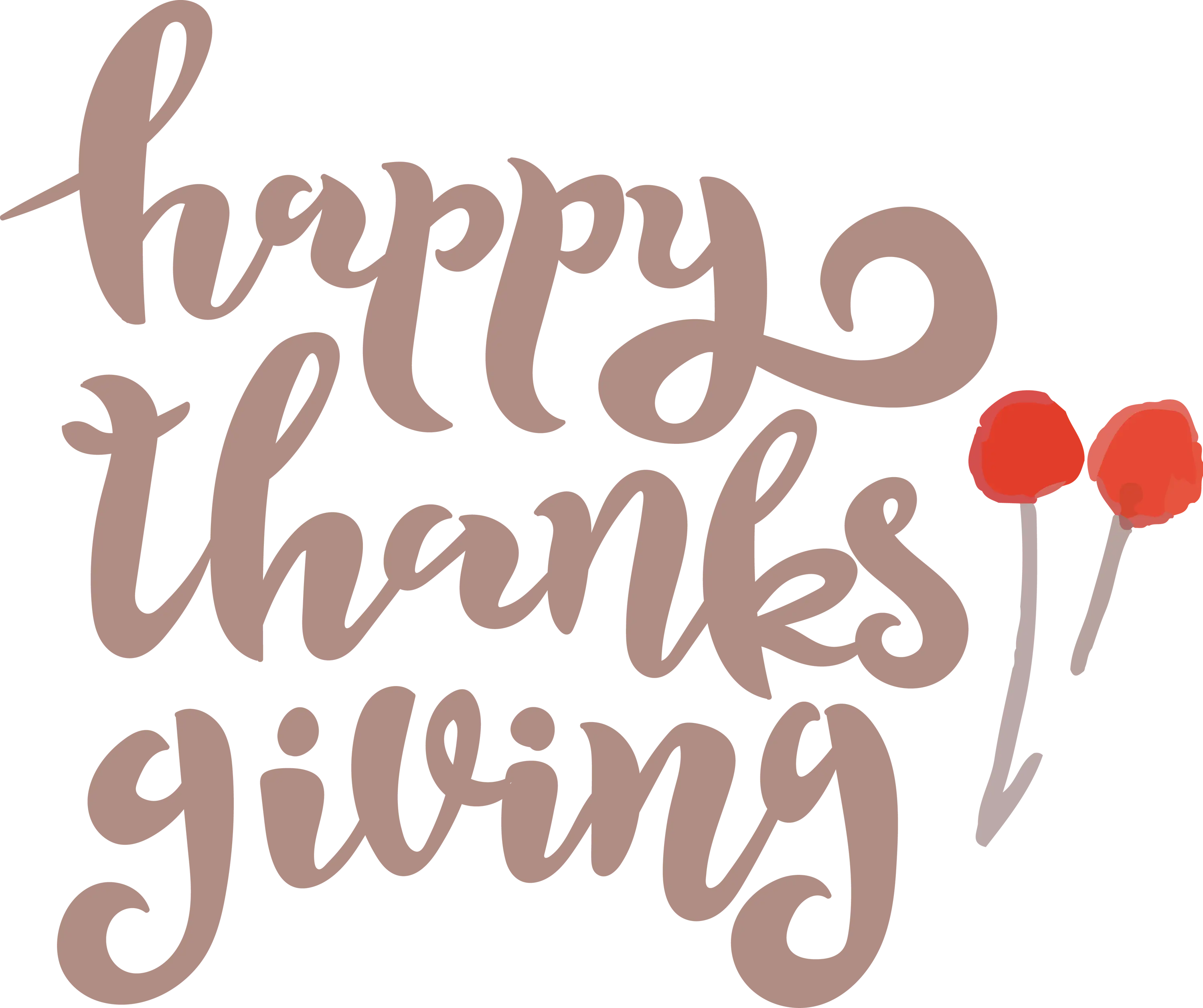 Elegant Text Art for Happy Thanksgiving