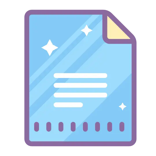 Document with Sparkles Icon