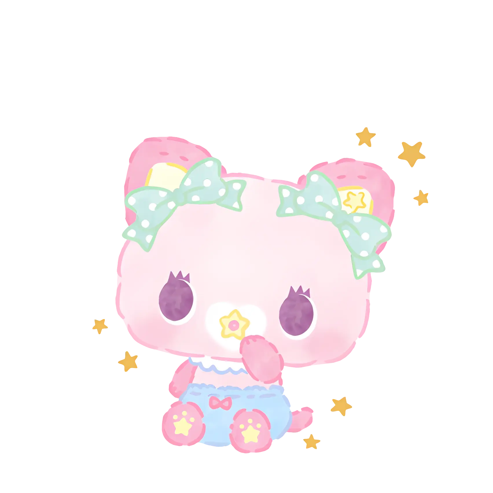 Adorable Pink Cartoon Character
