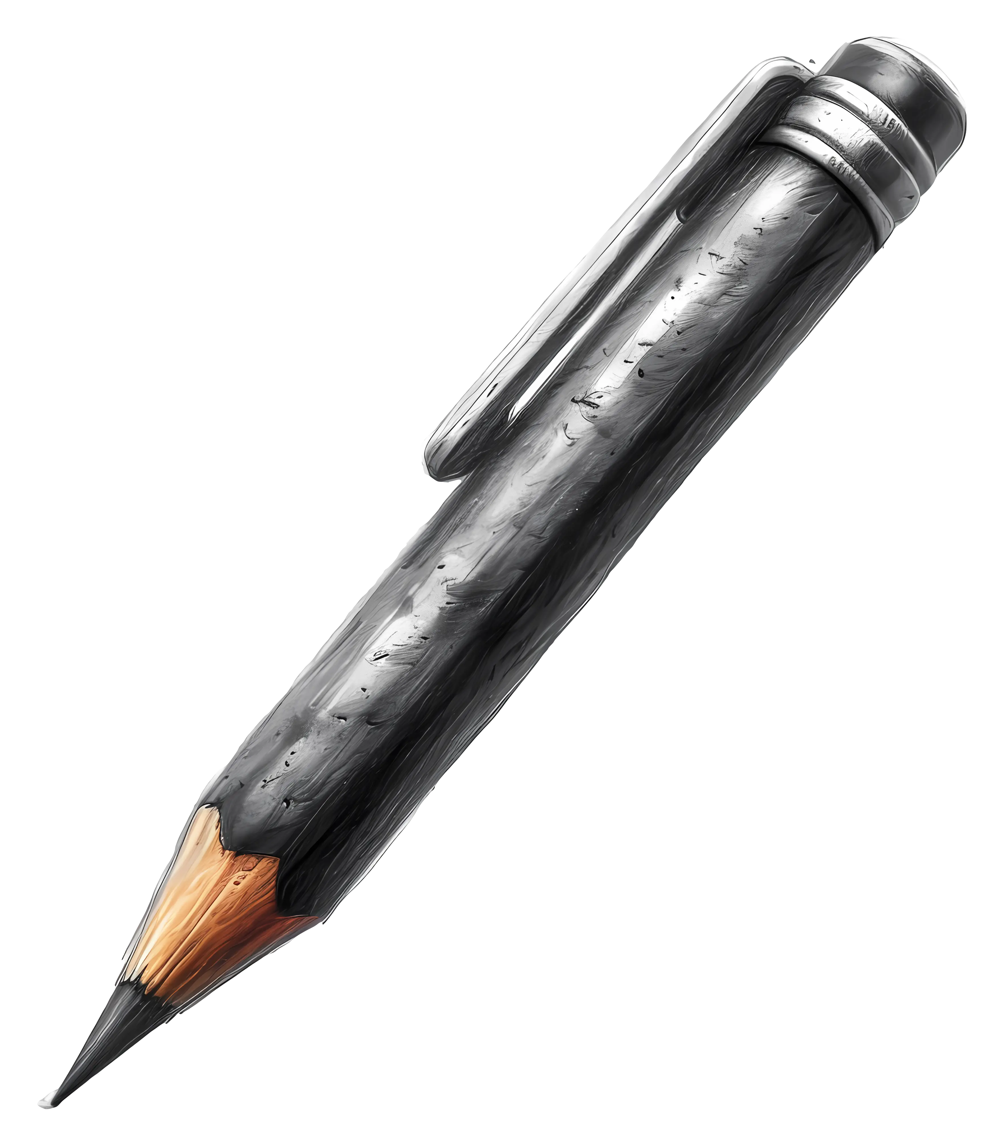Black Metallic Pencil for Sketching