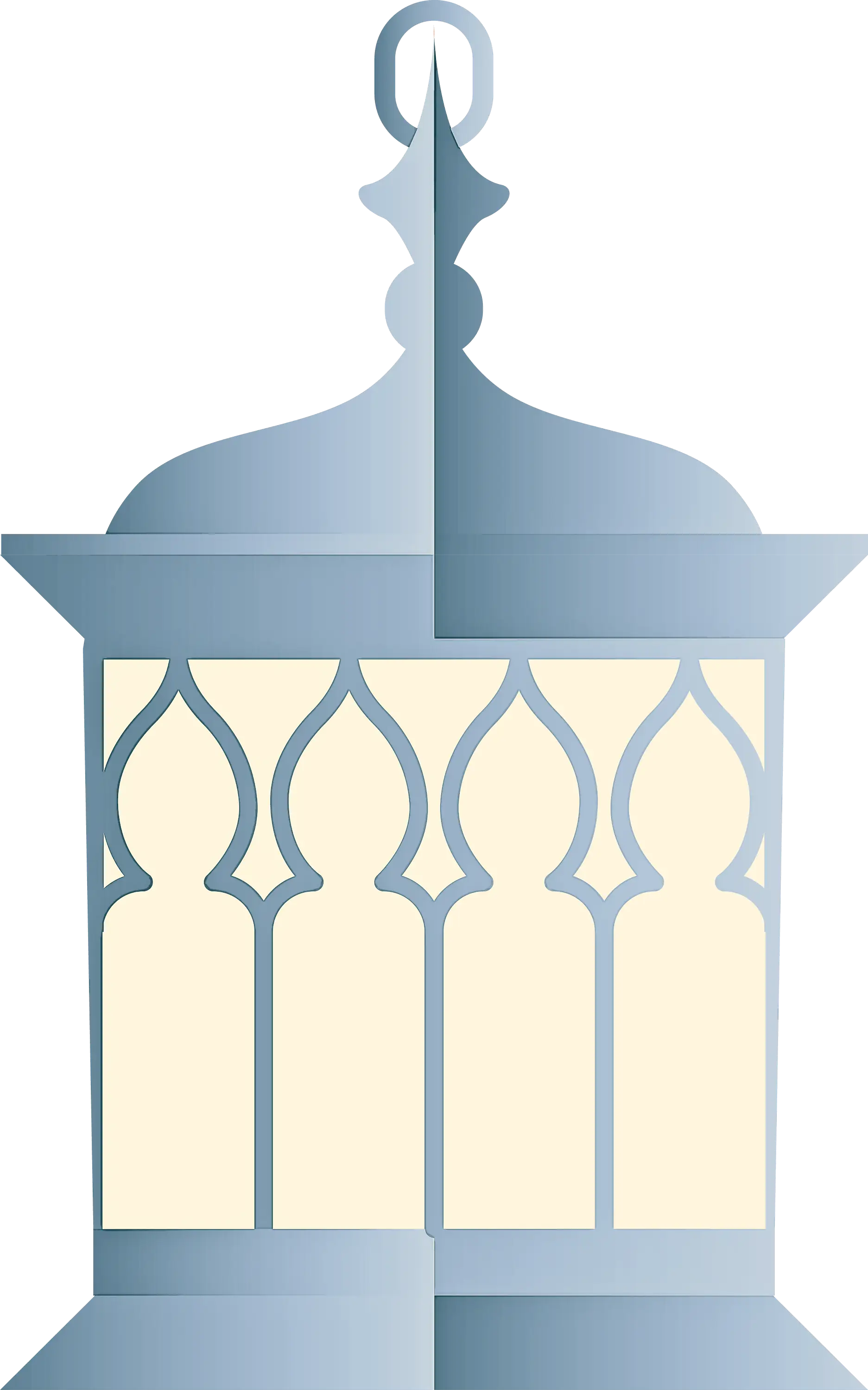 Decorative Lantern with Glowing Light Illustration