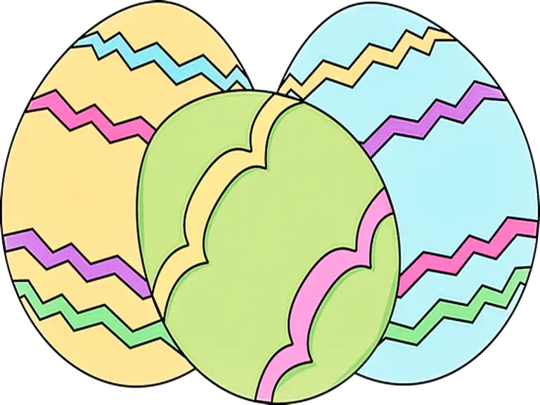 Colorful Decorated Easter Eggs