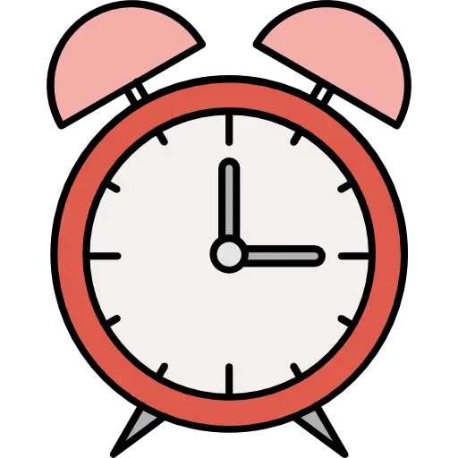 Red Alarm Clock for Morning Wake Up
