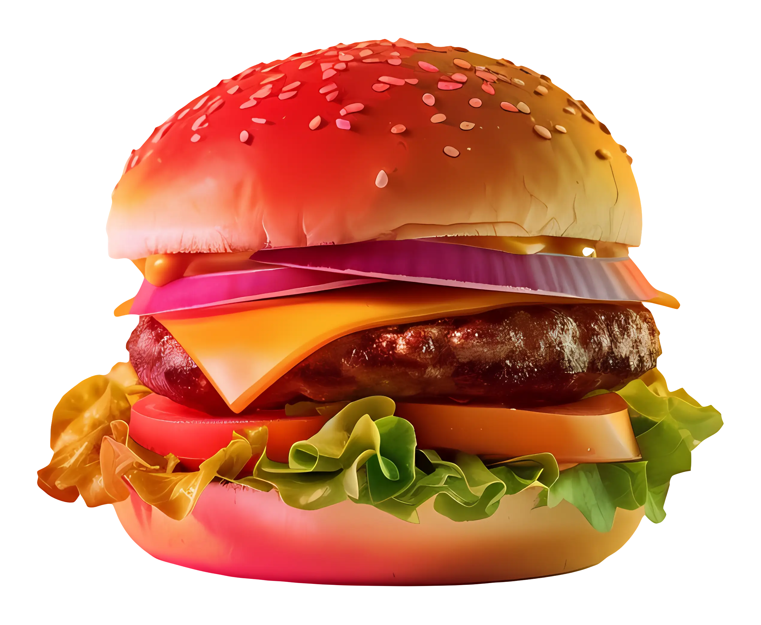 Delicious Cheeseburger with Fresh Toppings