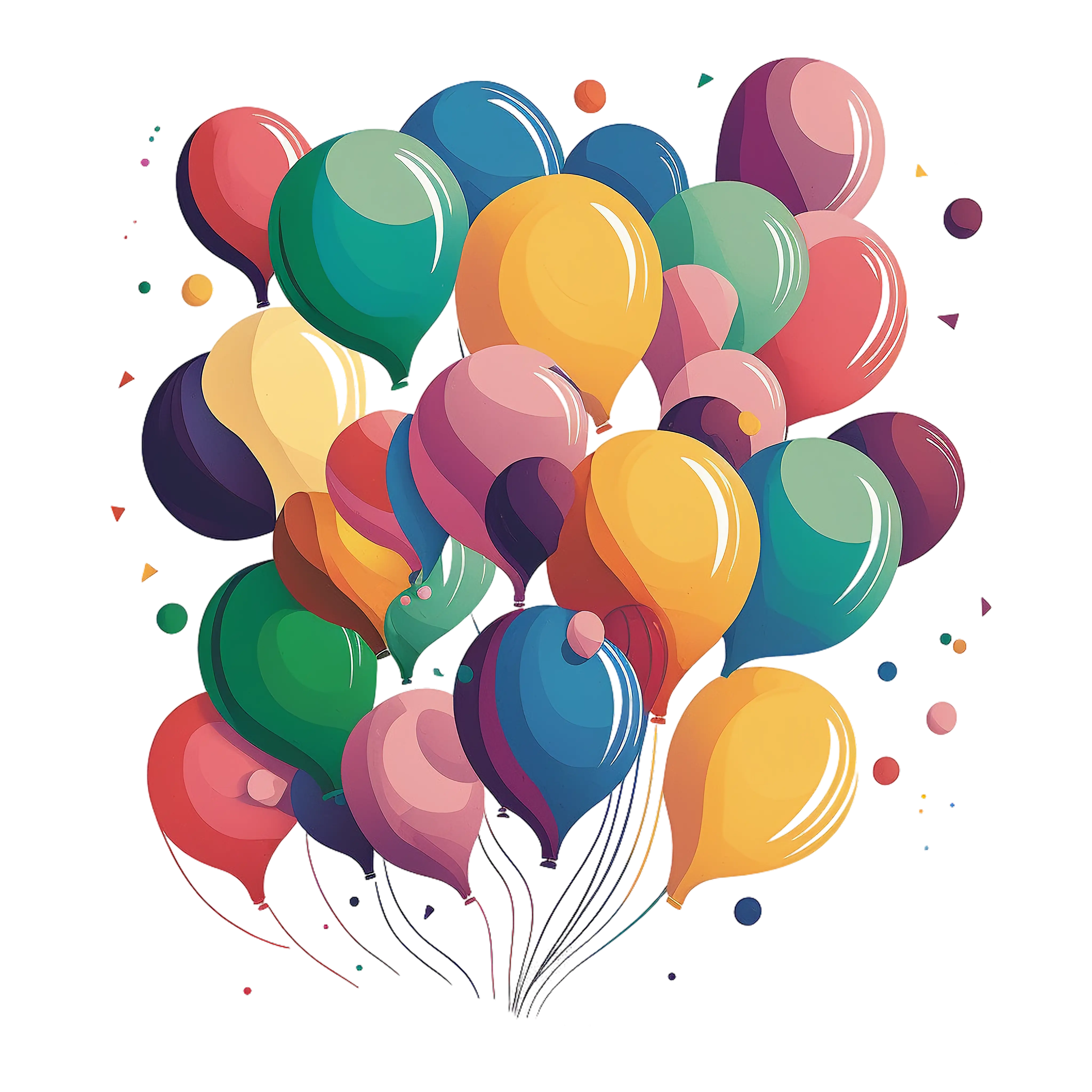 Multicolored Balloons for Celebrations