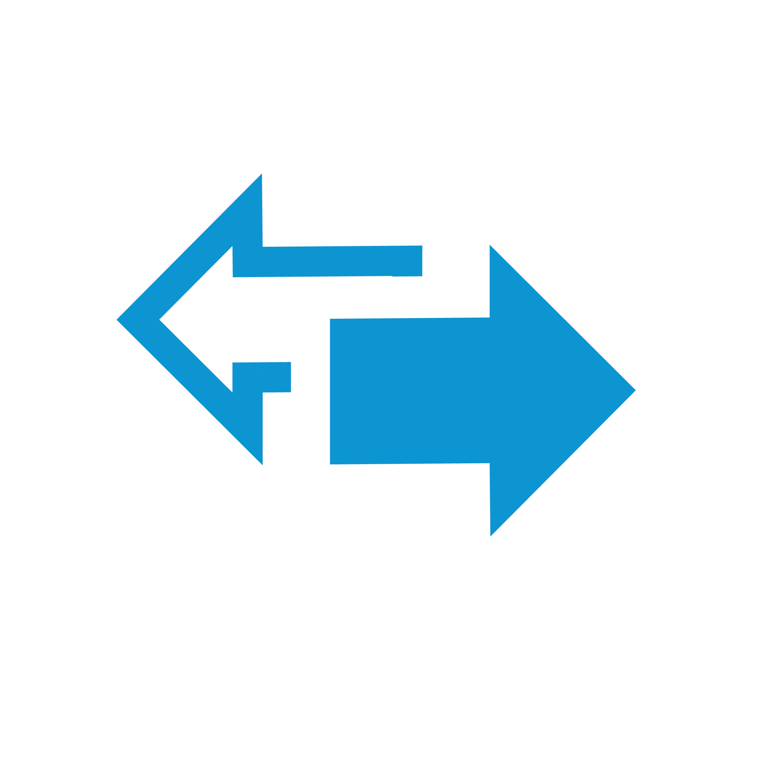 Blue Left and Right Arrows