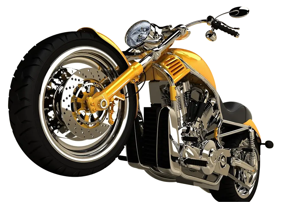 Golden Custom Motorcycle