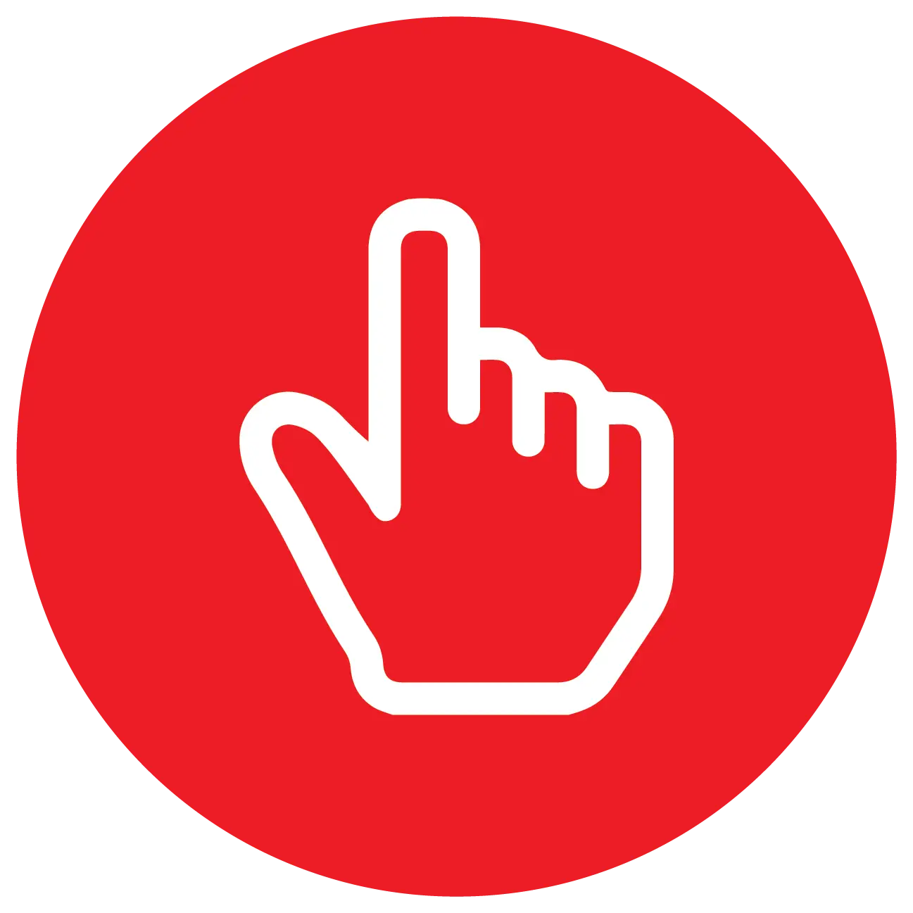 Red Hand Gesture Icon