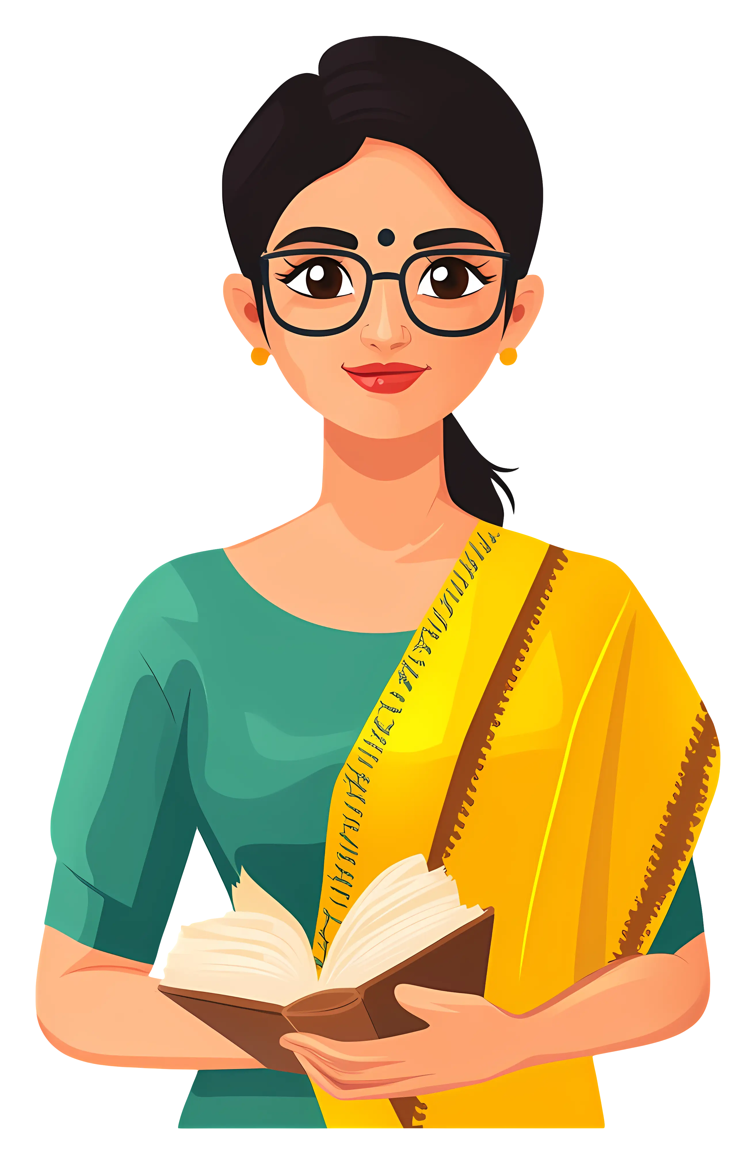 Woman with Glasses and Book