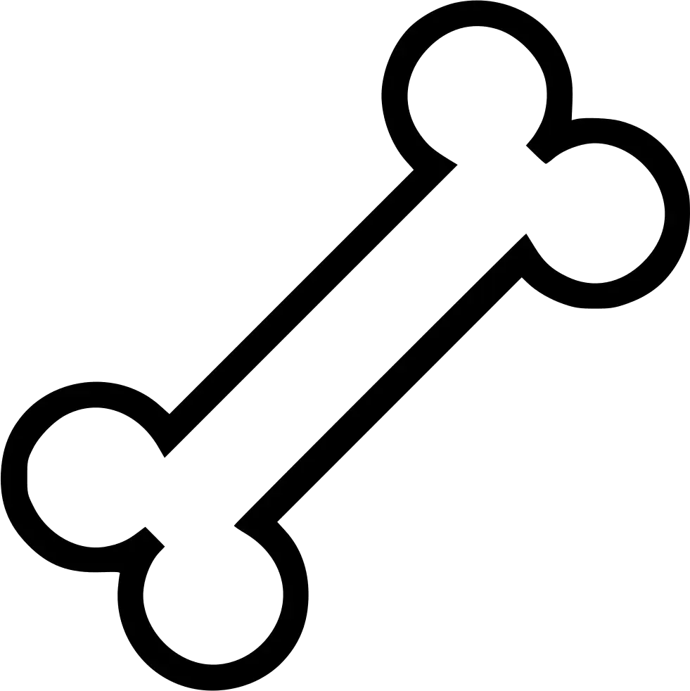 Bone Outline Design Symbol