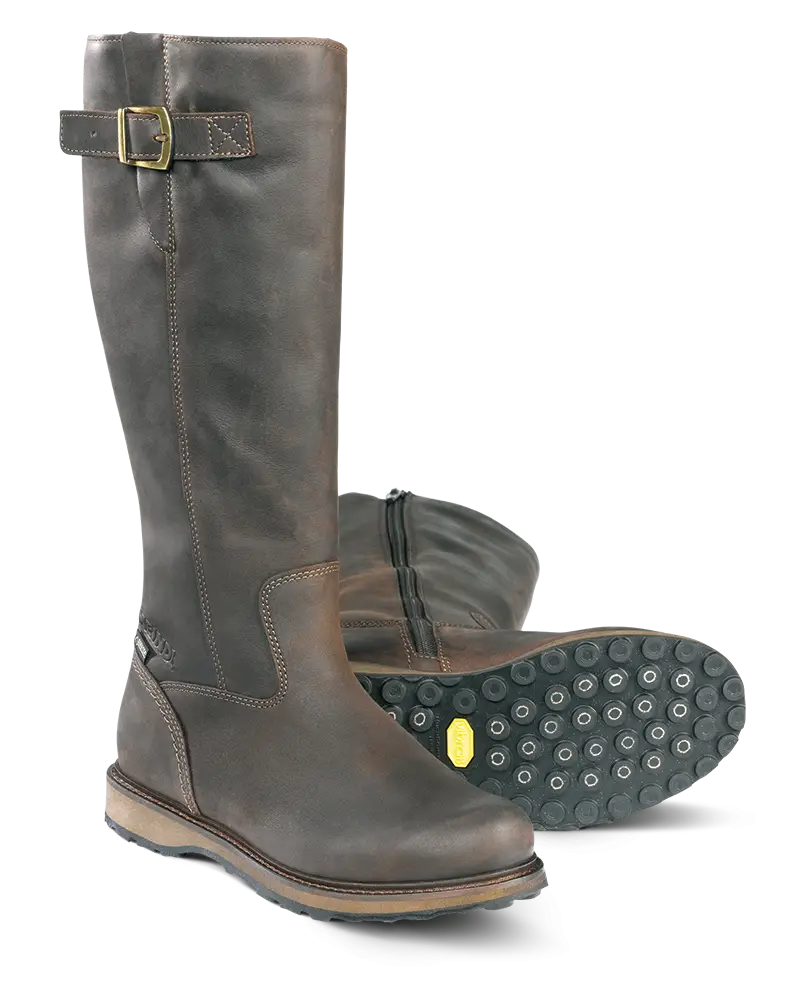 Brown Leather Boots with Durable Sole