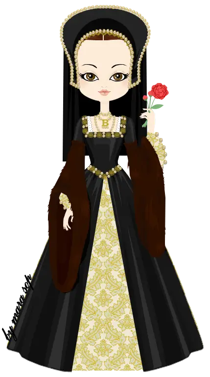 Medieval Lady Holding a Rose