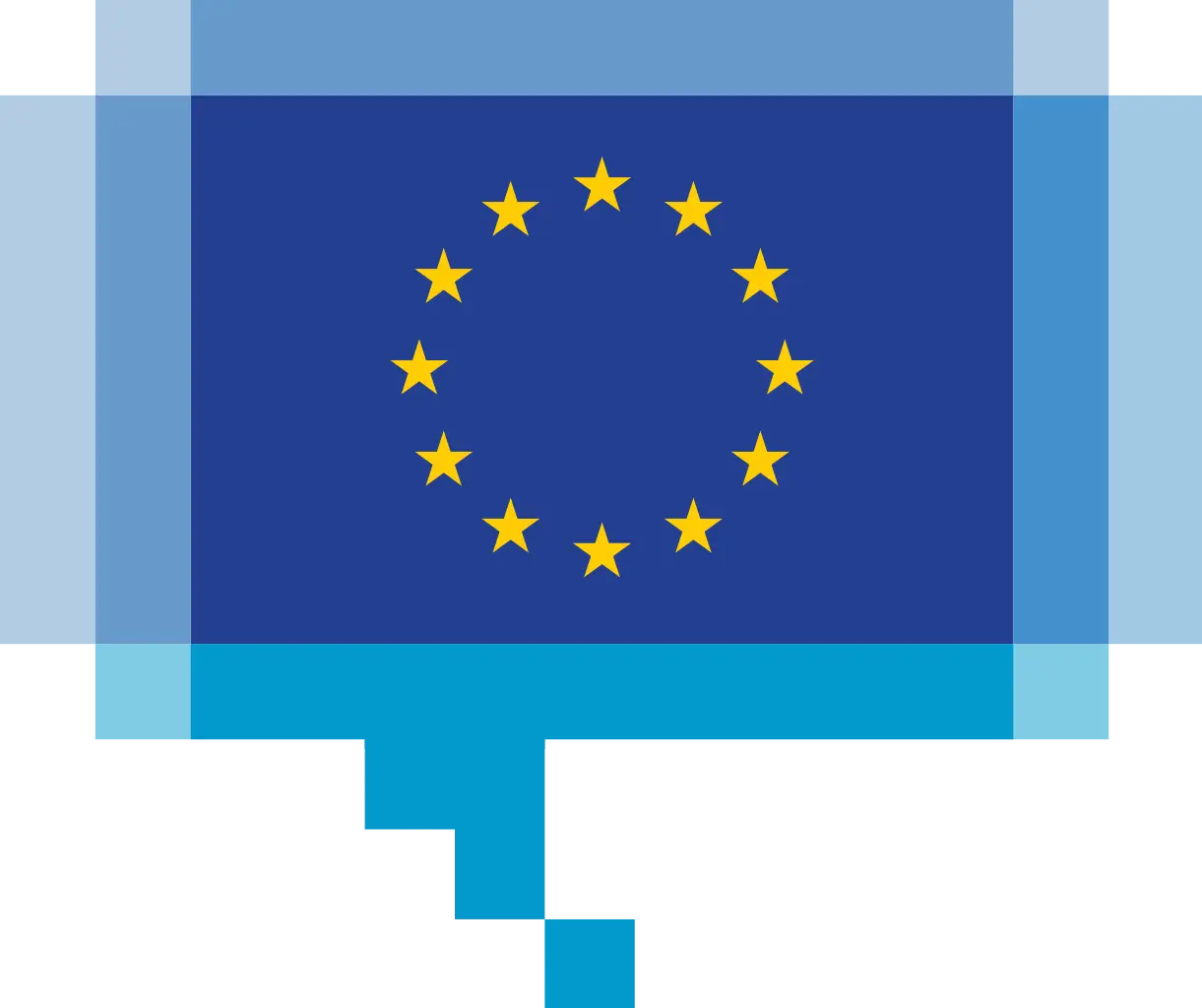 European Union Flag with Star Circle