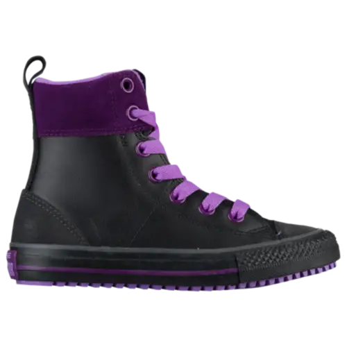 Black Sneaker with Purple Details