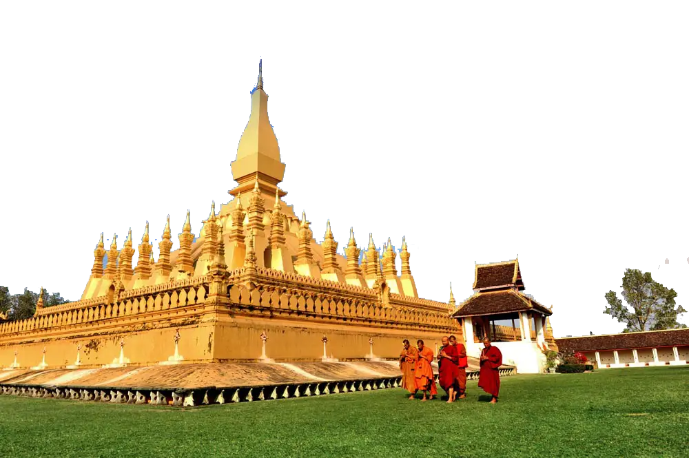 Golden Temple with Monks