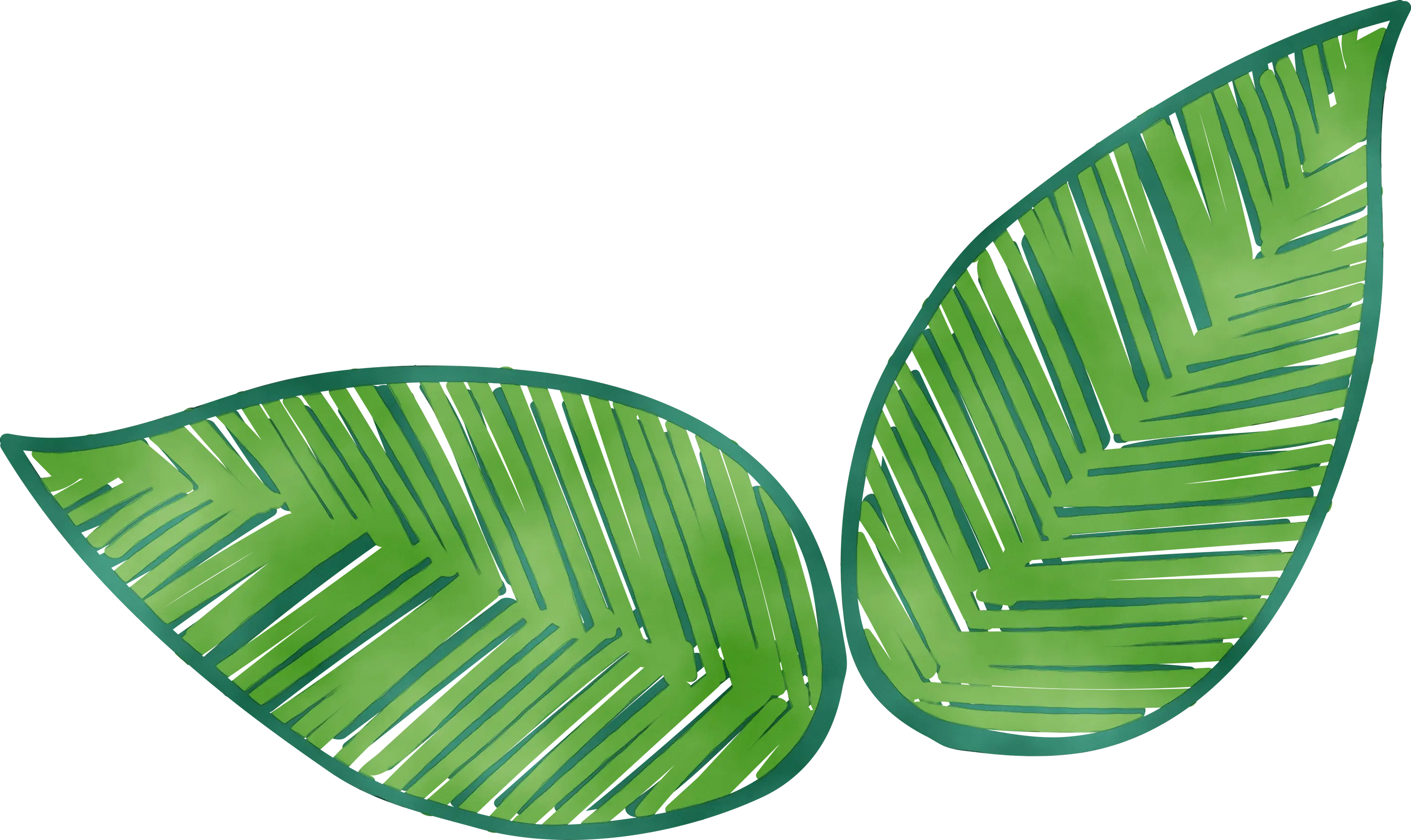 Illustration of Vibrant Green Leaves