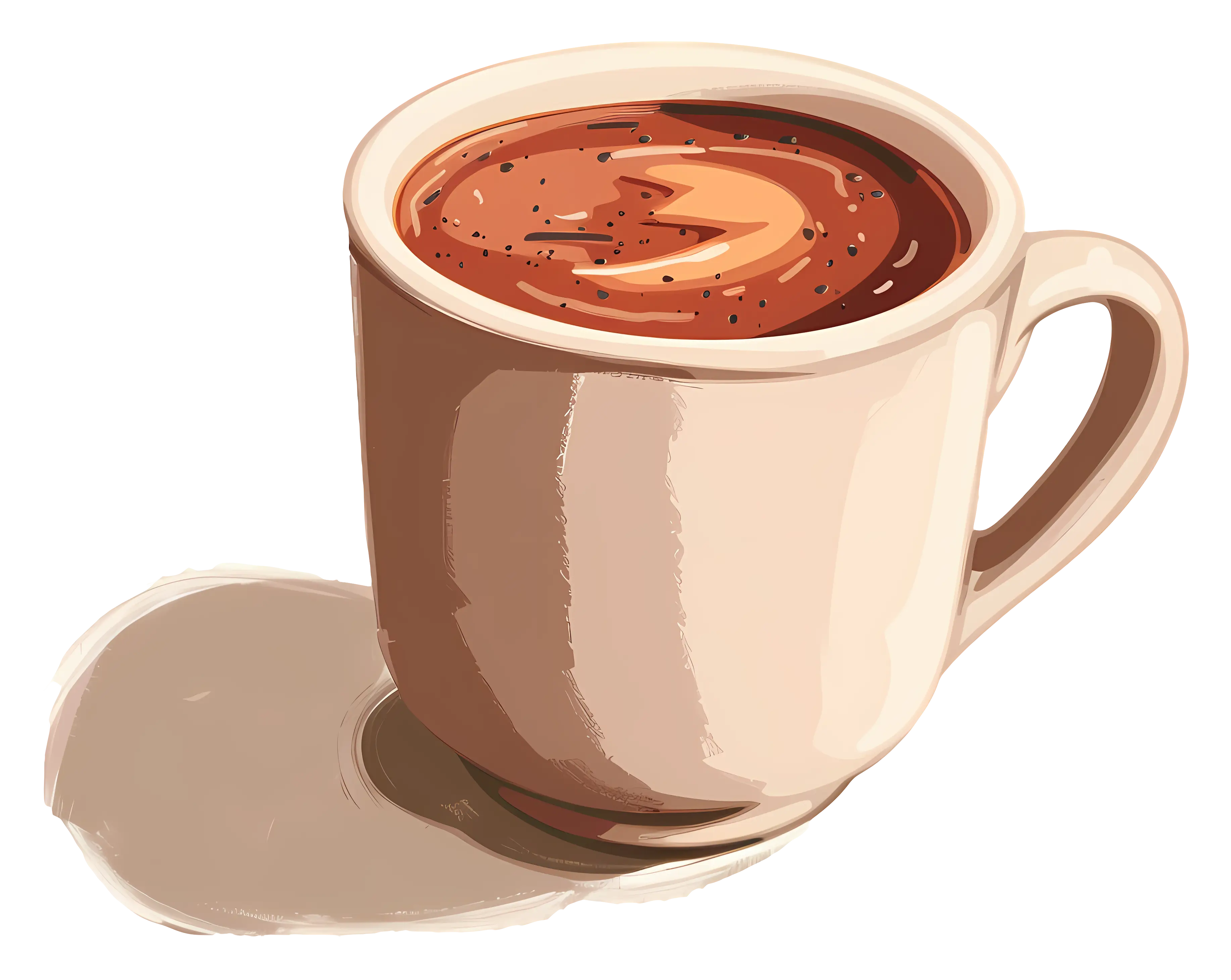 Cup of Warm Hot Chocolate Illustration