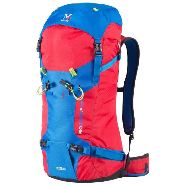 Red and Blue Hiking Backpack for Outdoor Adventures