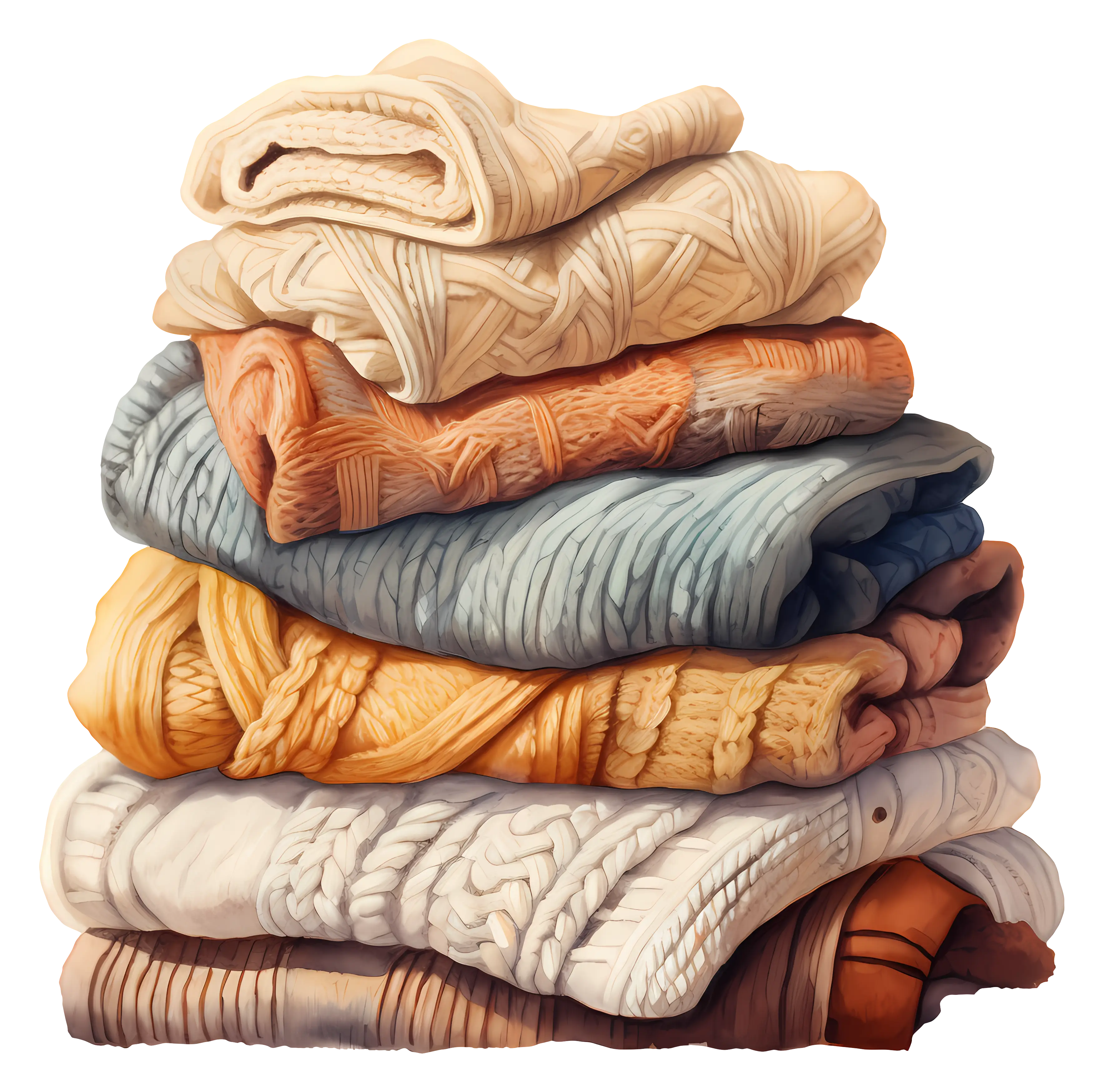 Stack of Warm Folded Sweaters