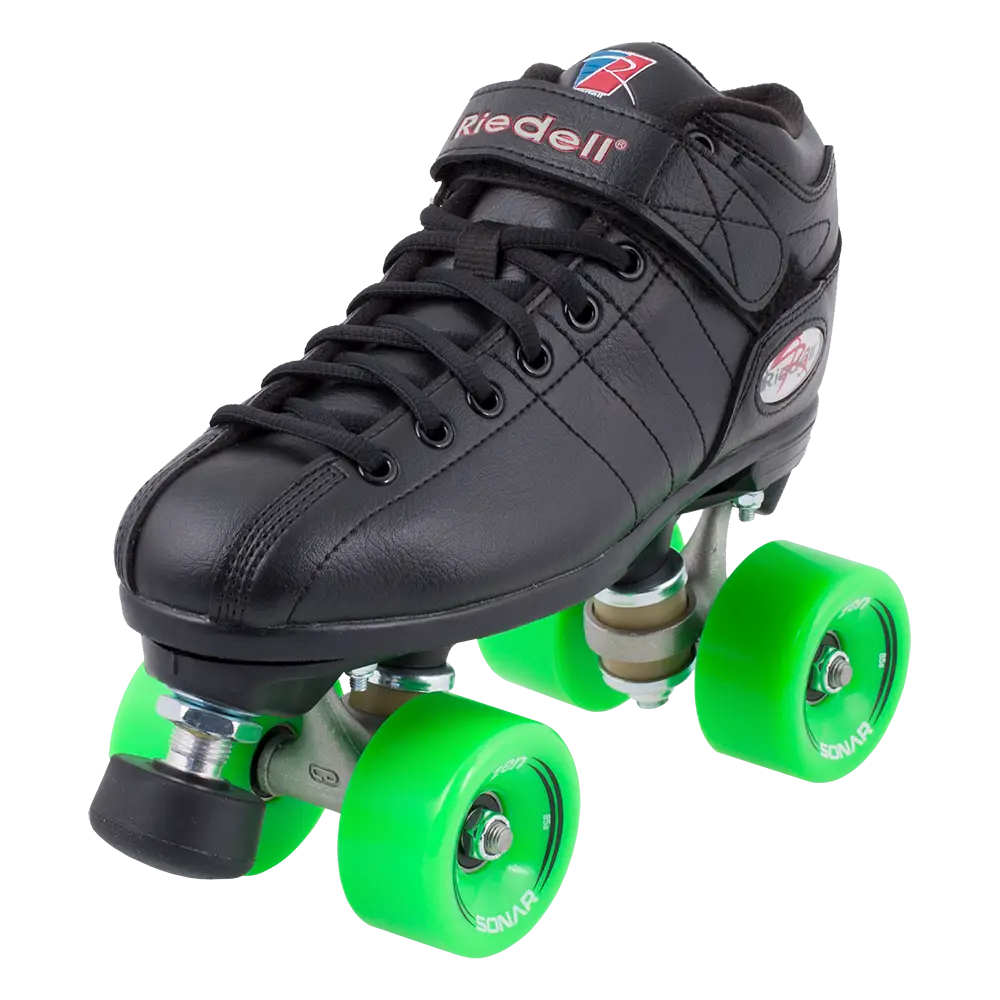 Roller Skates with Bright Green Wheels