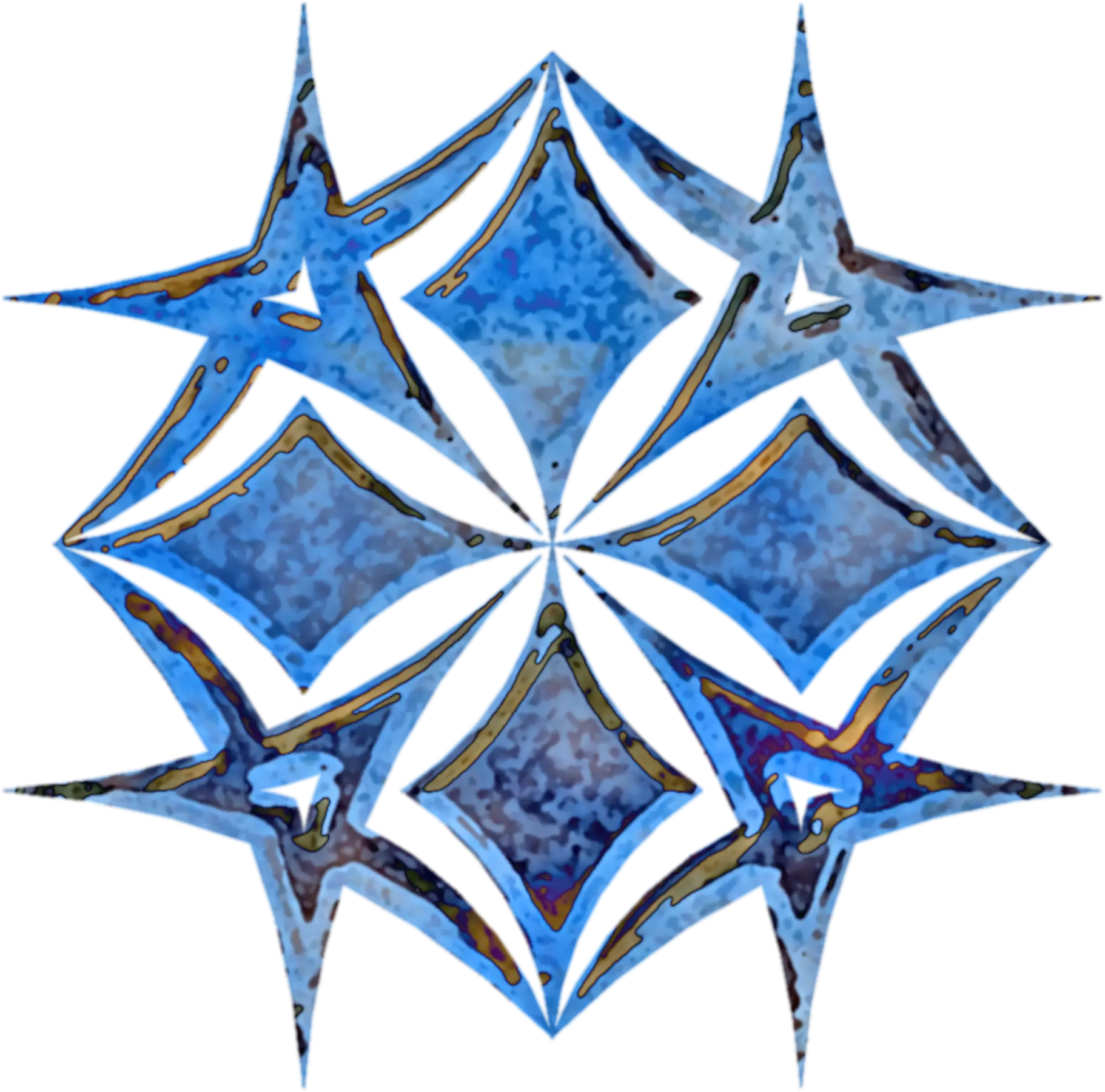 Blue Star Pattern for Artistic Designs