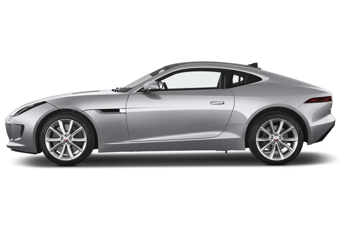 Silver Coupe Car Side Profile