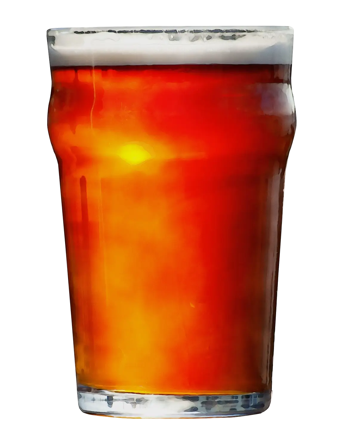 Glass of Amber-Colored Beer