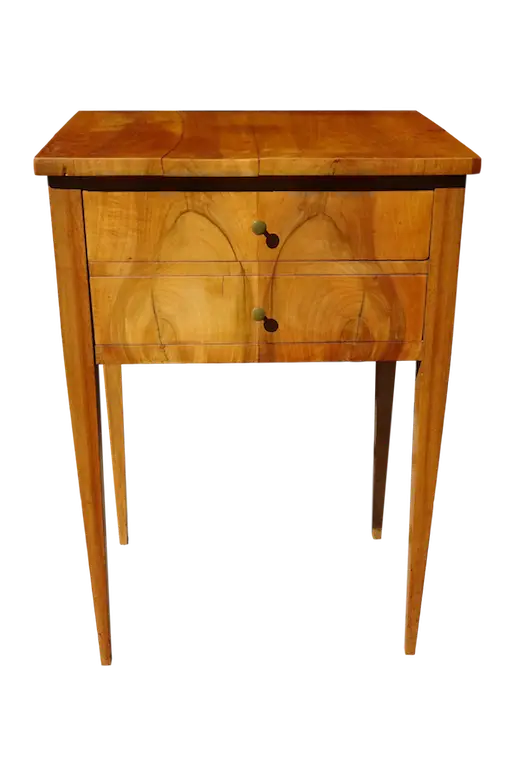 Wooden Side Table with Drawers