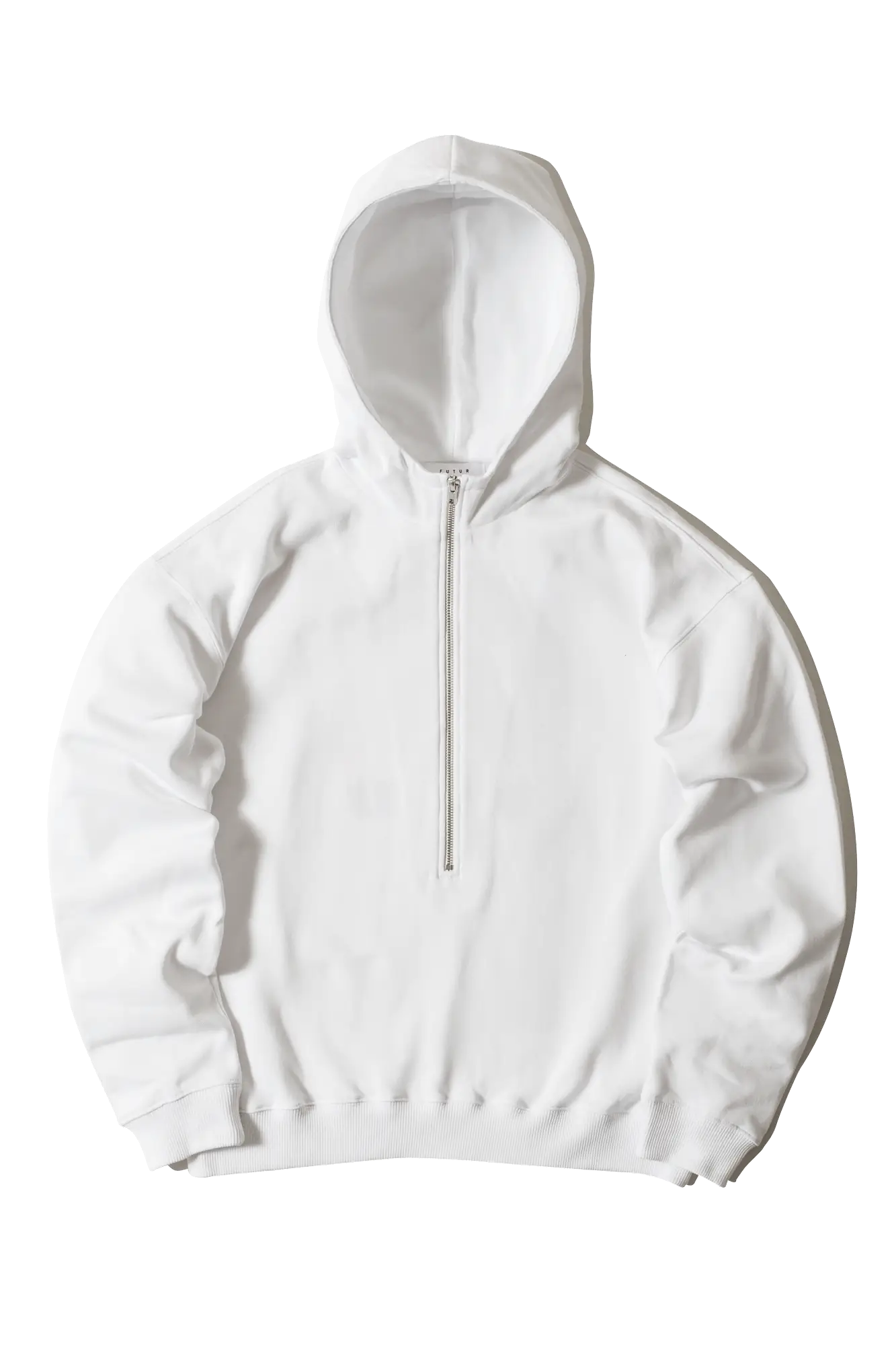 Casual White Hoodie on Plain Background