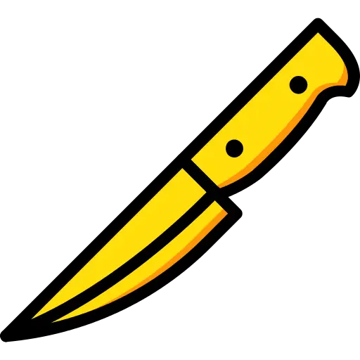 Yellow-Handled Knife Illustration