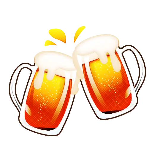 Beer Mugs Clinking for Celebration Illustration