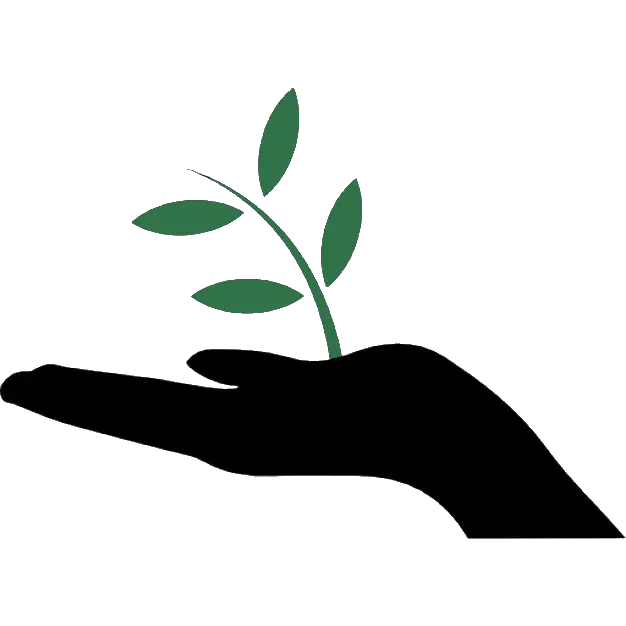 Hand Holding Plant Symbolizing Growth and Care