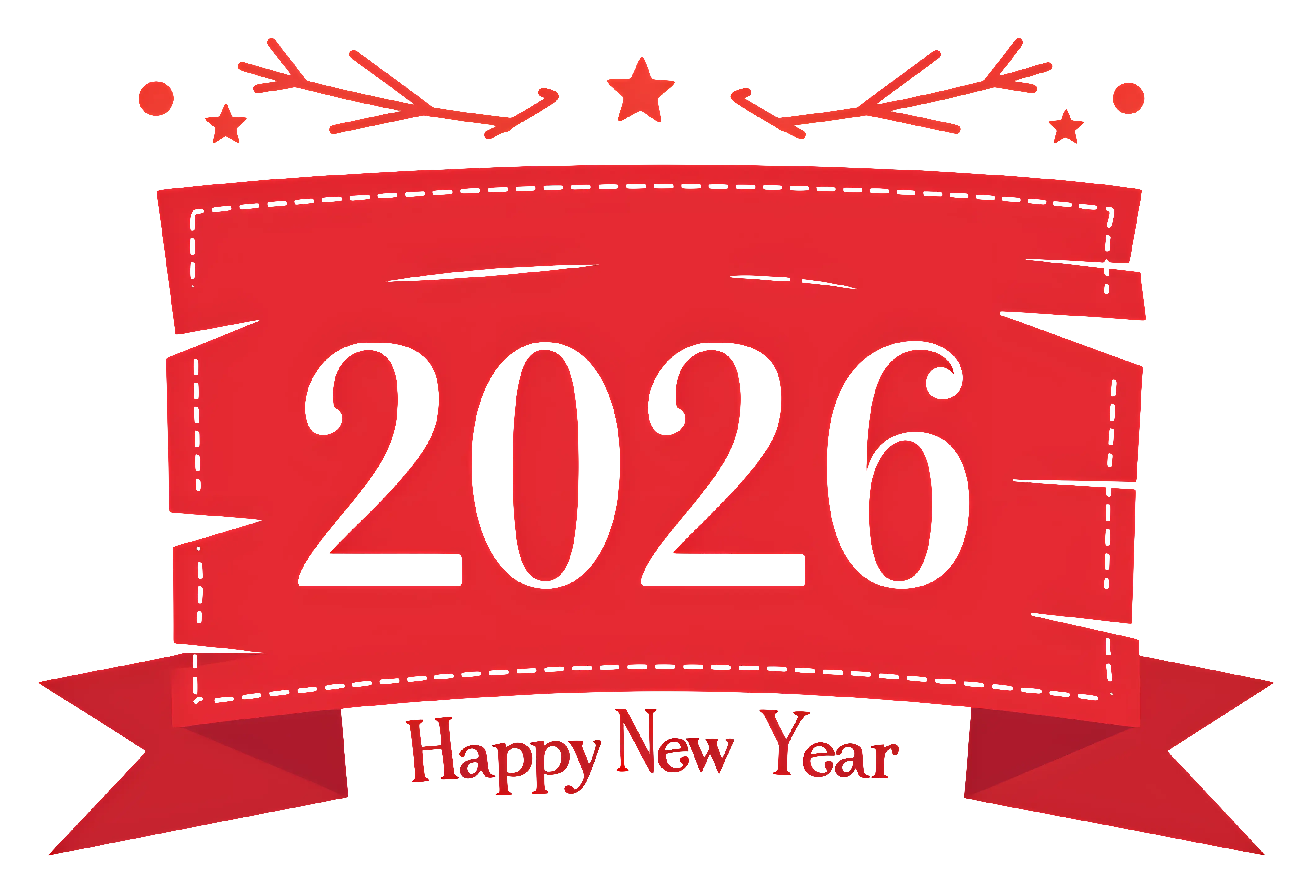 2026 Happy New Year Banner