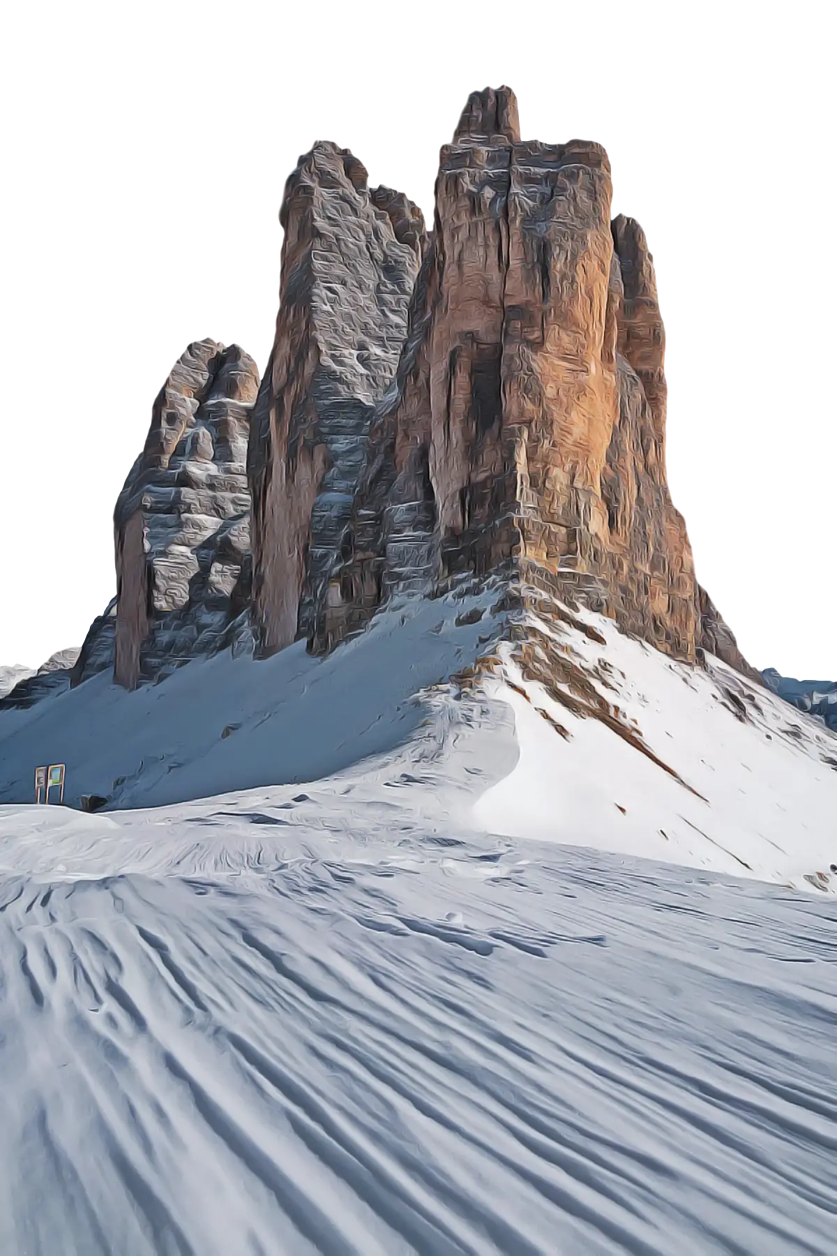 Rocky Peaks in Snow