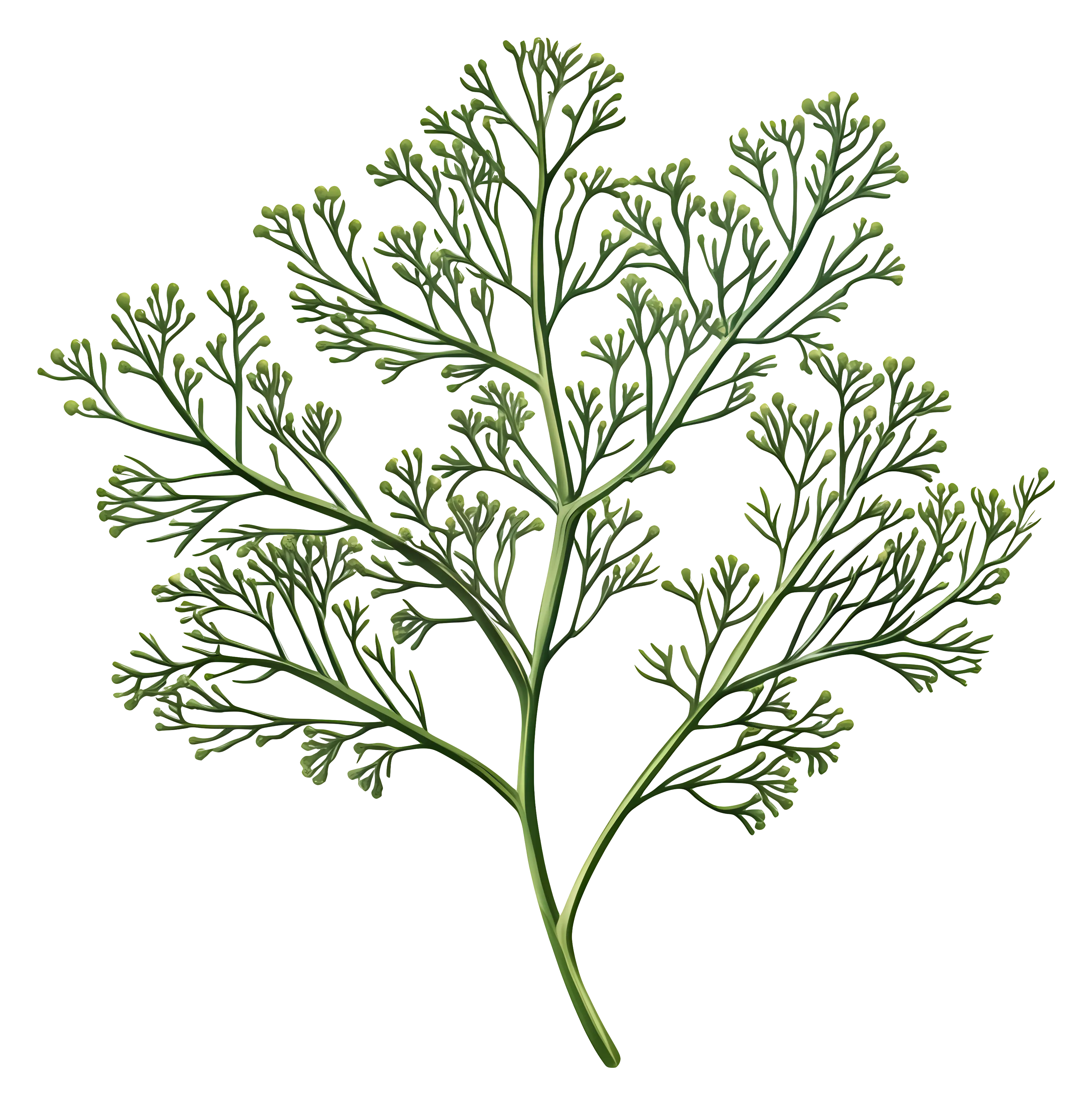 Green Herb with Delicate Leaves